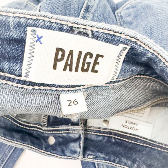 Paige Hoxton Ankle Medium Wash Denim Jeans Size 26 - Picture 7 of 10